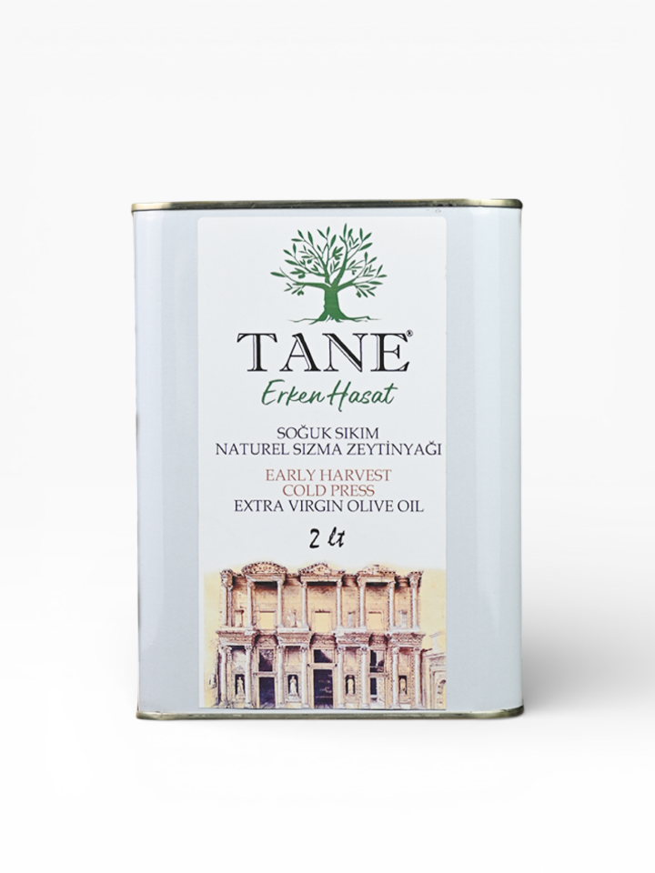 Tane Erken Hasat Soğuk Sıkım Zeytinyağı 2 Litre - Teneke