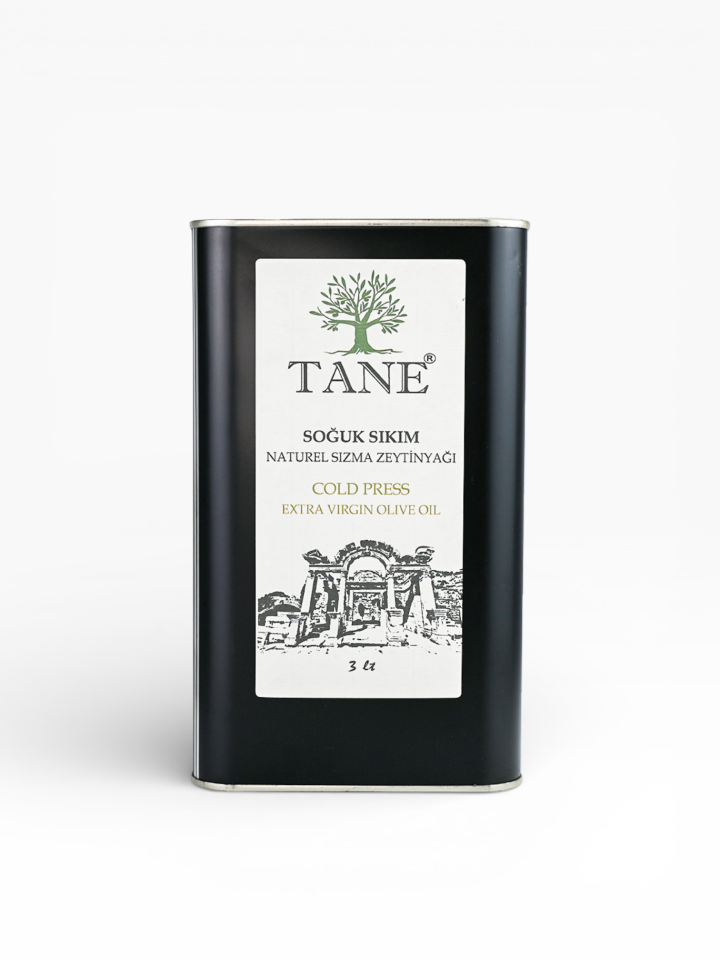 Tane Olgun Hasat Soğuk Sıkım Zeytinyağı 3 Litre - Teneke